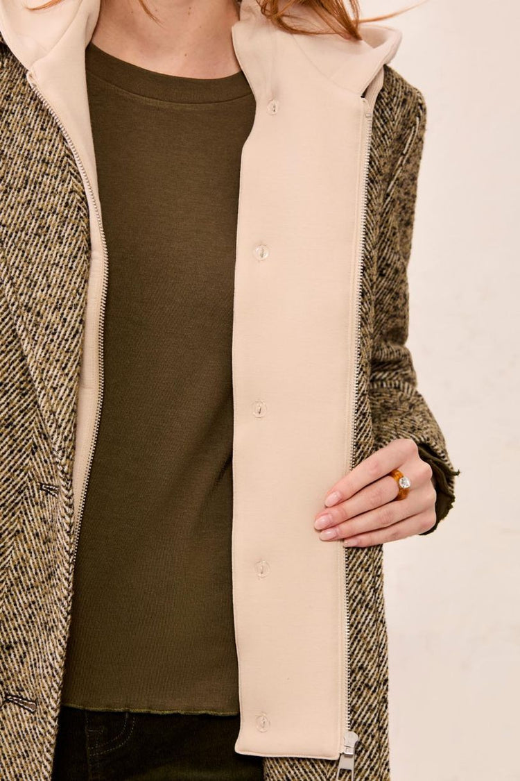 TRIBAL MANTEAU FOOLER-SADDLEBROWN