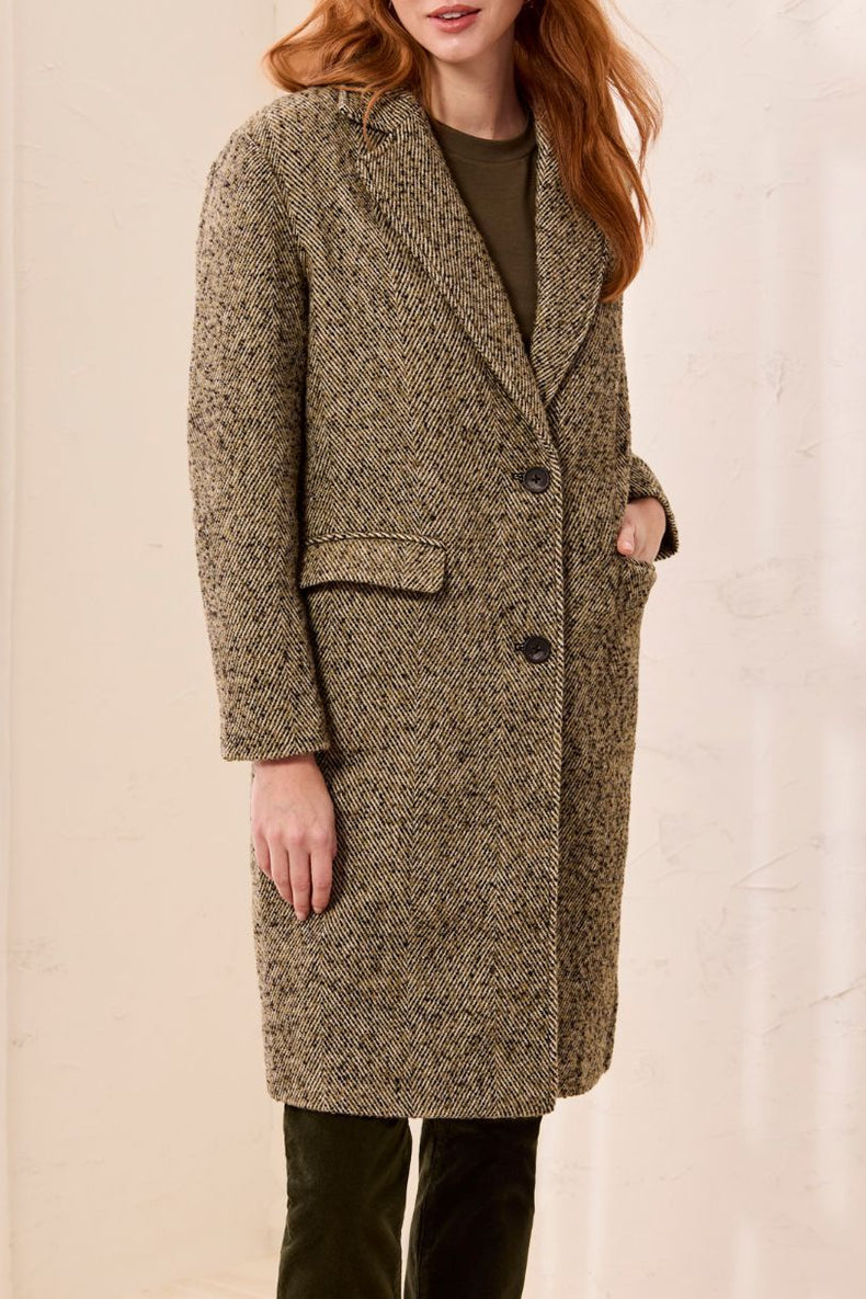 TRIBAL MANTEAU FOOLER-SADDLEBROWN