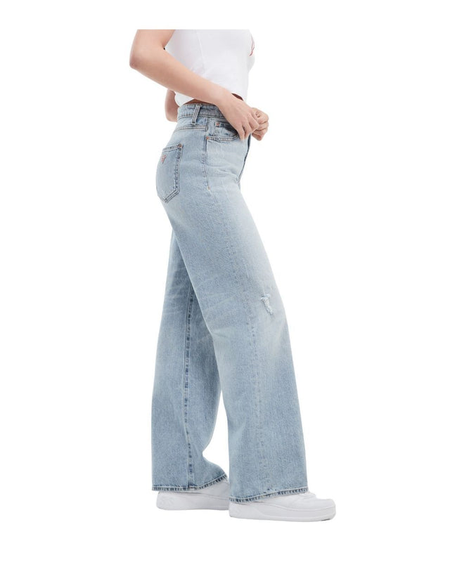 JEANS GUESS WIDE LEG MOONSTONE BLUE