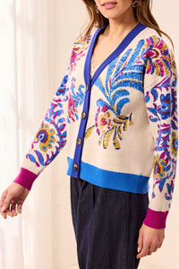 TRIBAL CARDIGAN DEUX FAÇONS