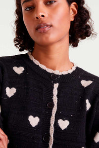 CARDIGAN DES COEURS DANS LA NUIT
