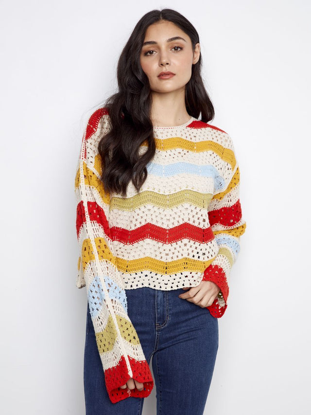 CHANDAIL SUIVRE LA VAGUE DES COULEURS