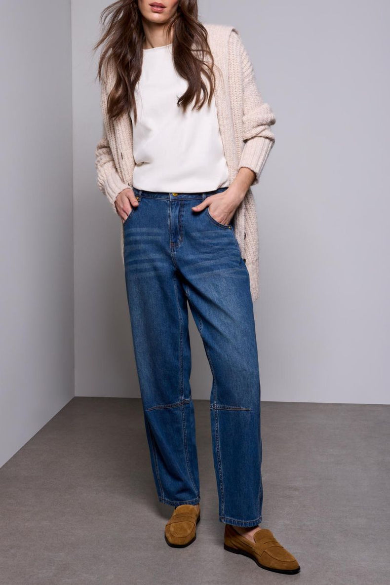 TRIBA JEANS BARREL BLUE THREAD