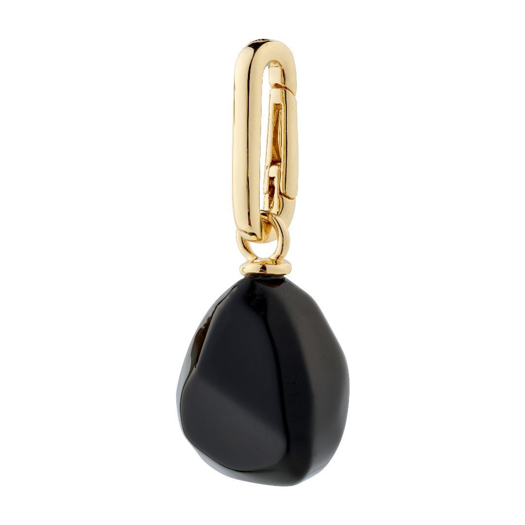 BRELOQUE PENDENTIF EN AGATE NOIRE