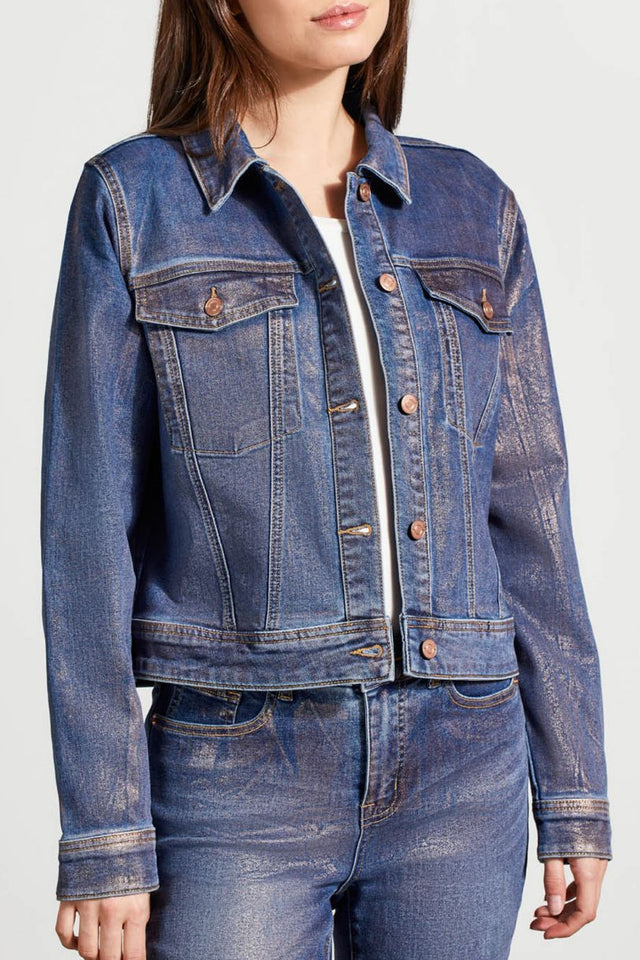 JACKET DE JEANS COUP DE PINCEAU