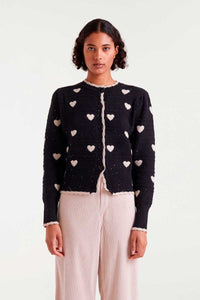 CARDIGAN DES COEURS DANS LA NUIT