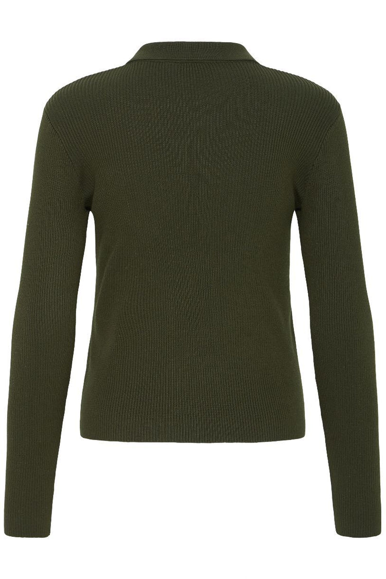 ICHI CARDIGAN IHLULS RIB POLO
