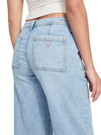 JEANS GUESS LARGE CROP ZOYA LAGOON LIGHT
