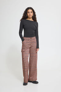 ICHI PANTALON IHKATE CHECKIT