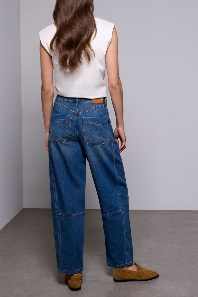 TRIBA JEANS BARREL BLUE THREAD