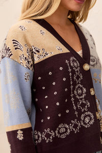 TRIBAL CARDIGAN DEUX FAÇONS