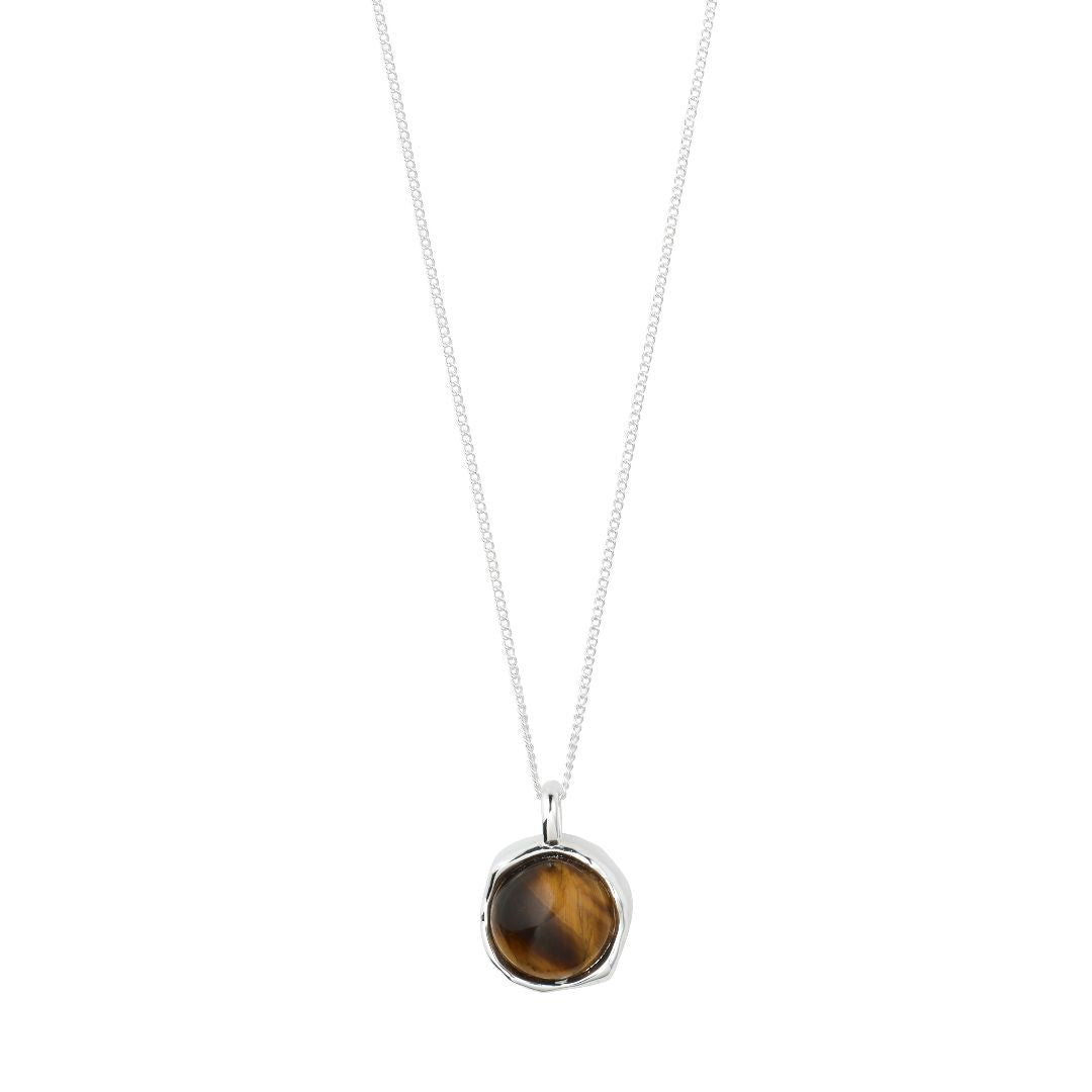 COLLIER SENSE PIERRE OEIL DE TIGRE