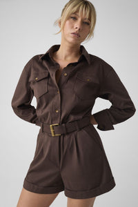GUESS ROMPER LS MIA FLAP POCKETS