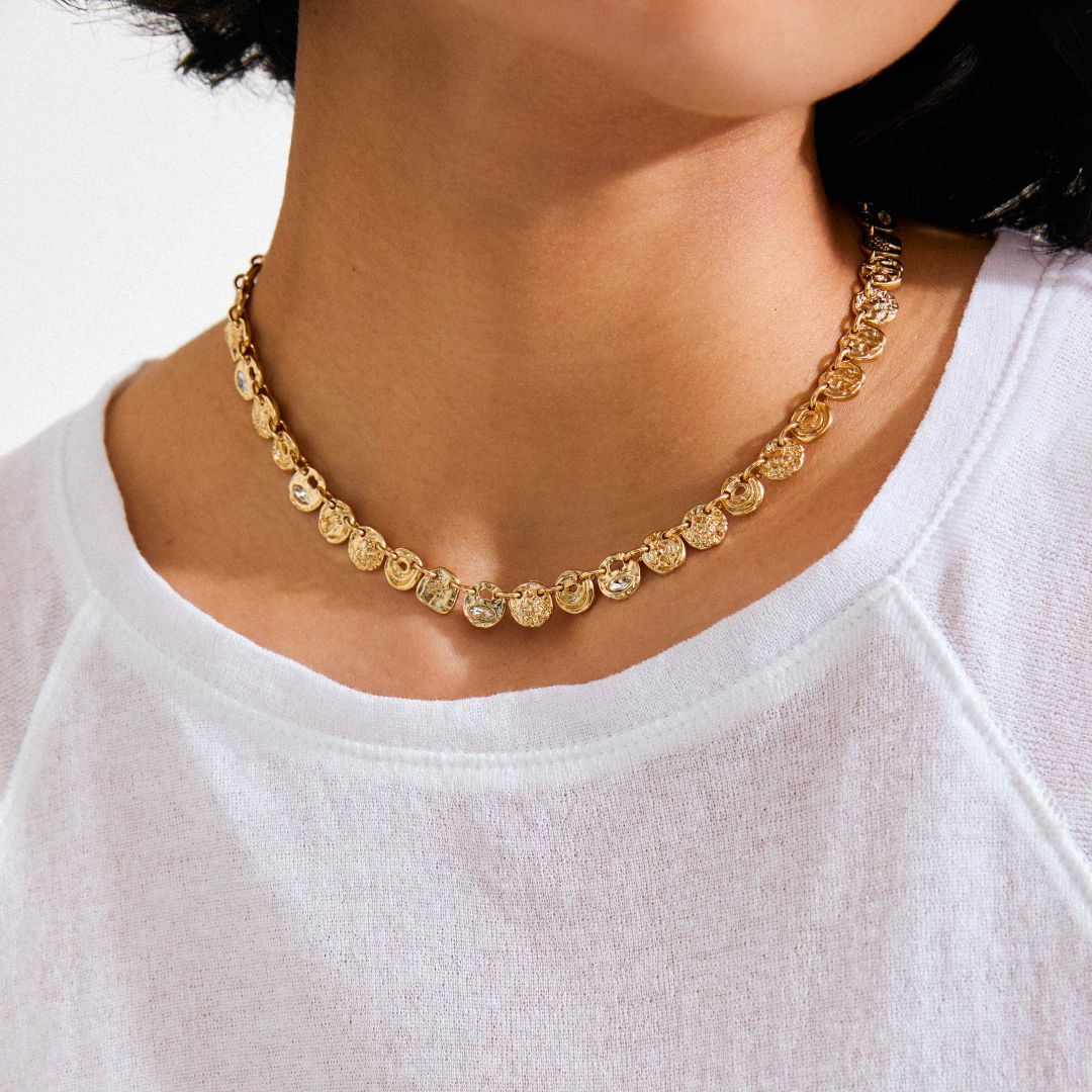 COLLIER FIRE PIÈCES ET CRISTAUX