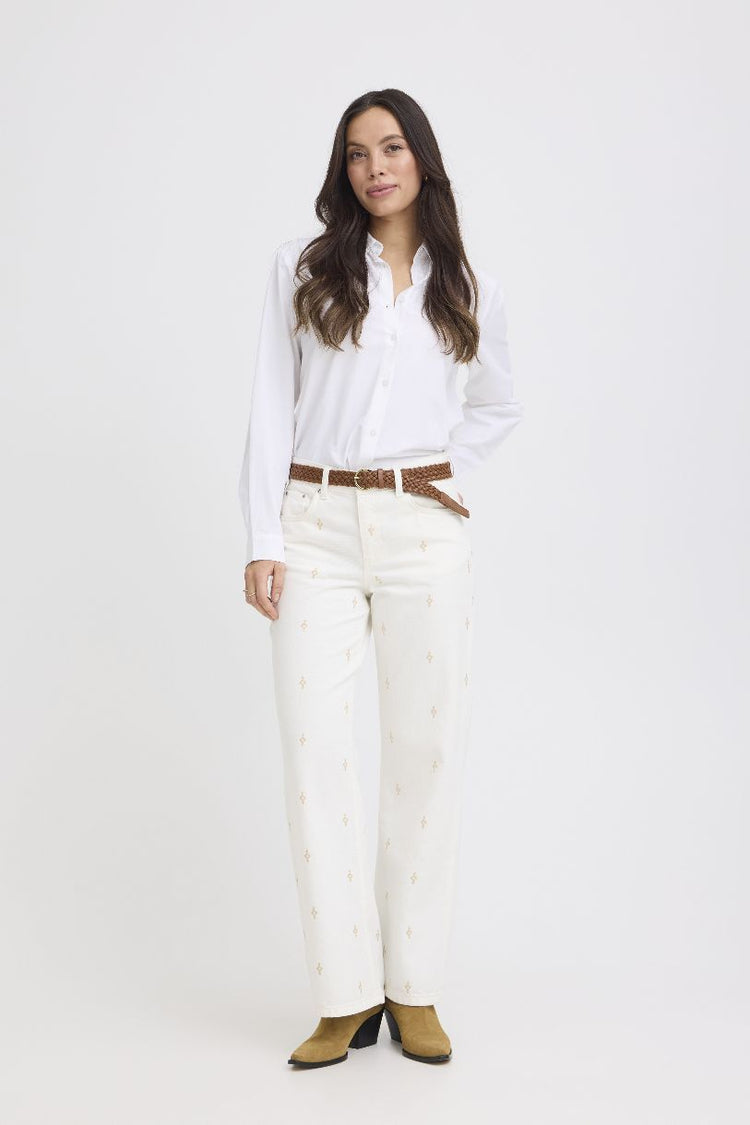 JEANS DROIT KIMU ET SON ORNEMENT