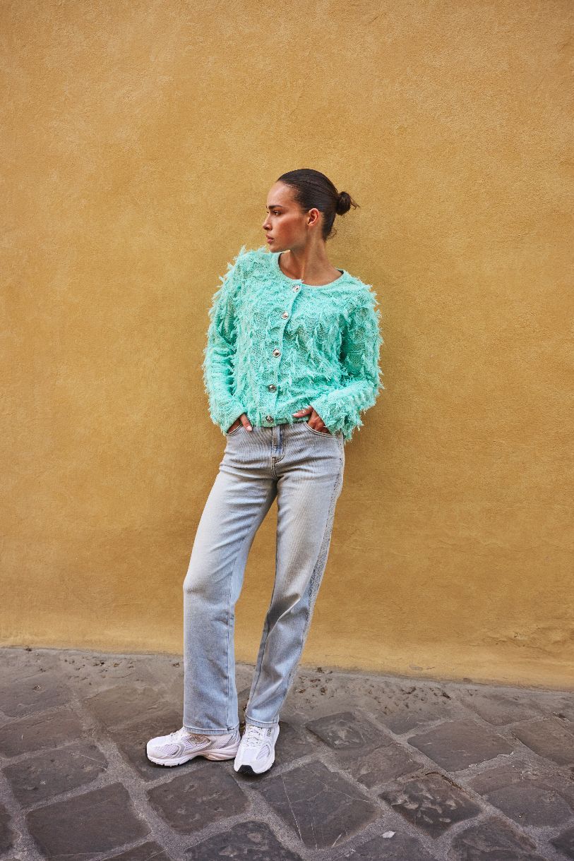 JEANS DROIT ESQUALO S'ENTRELACER