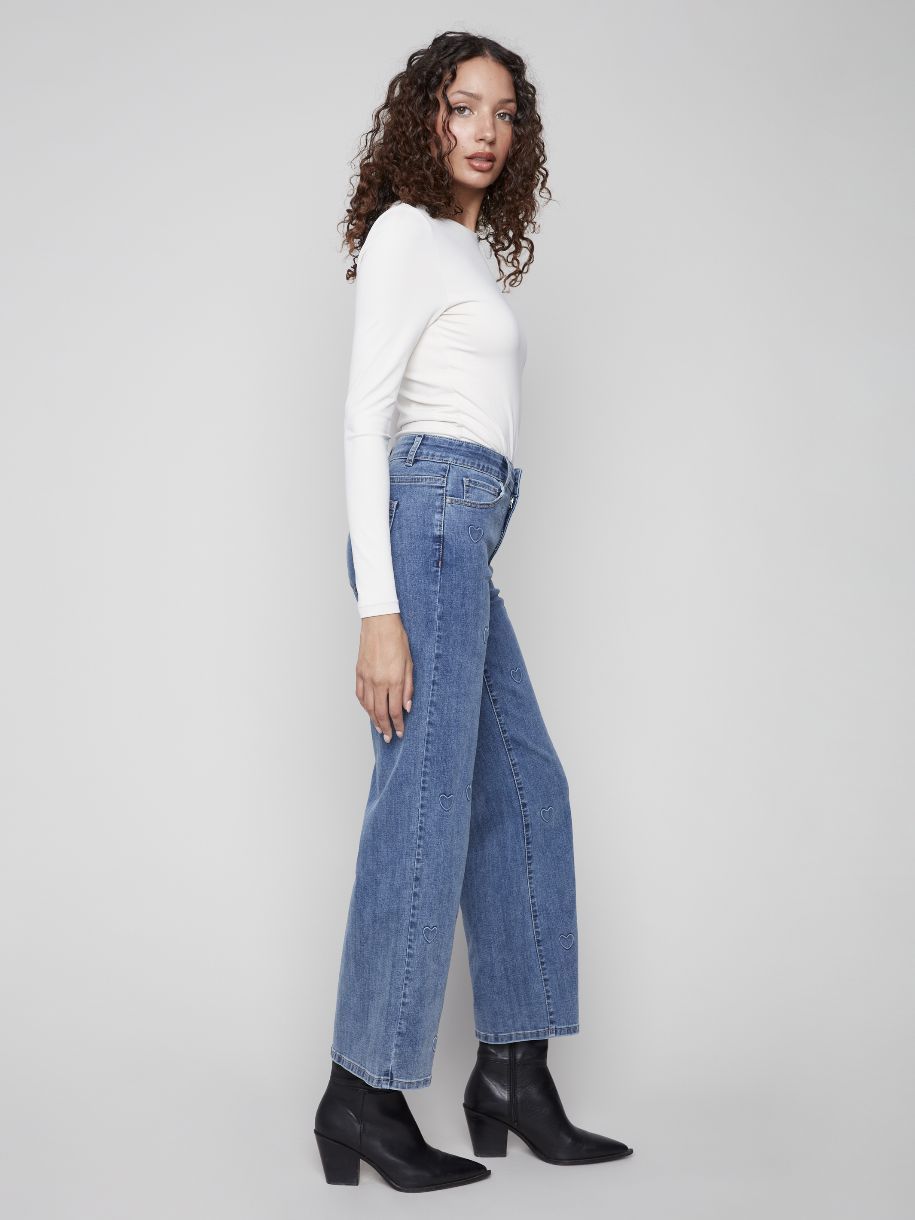 JEANS LARGE CHARLIE B TENIR À COEUR