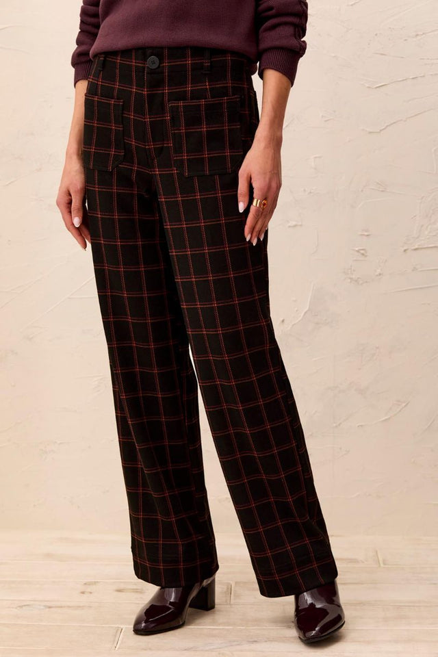 TRIBAL PANTALON TAILLE HAUTE À BRAQUETTE