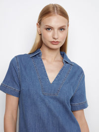 ROBE-CHEMISIER EN JEANS TOUTE SIMPLE