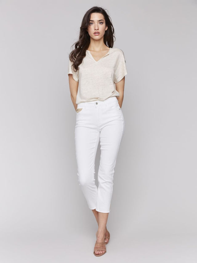 JEANS CROCHET DORÉ
