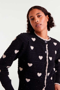 CARDIGAN DES COEURS DANS LA NUIT