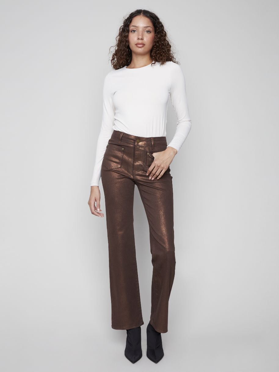 PANTALON ÉVASÉ LA RICHESSE DU CUIVRE