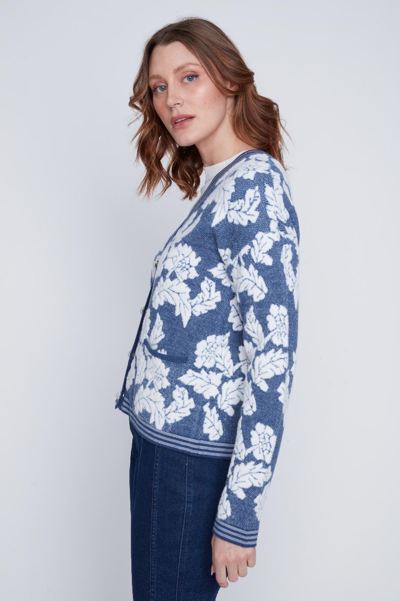 CARDIGAN DOUX FEUILLAGE