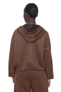 ILTM JACKET VEGAN SUEDE HOODED