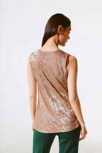 CAMISOLE BÉNITIER EN TISSU MÉTALLISÉ