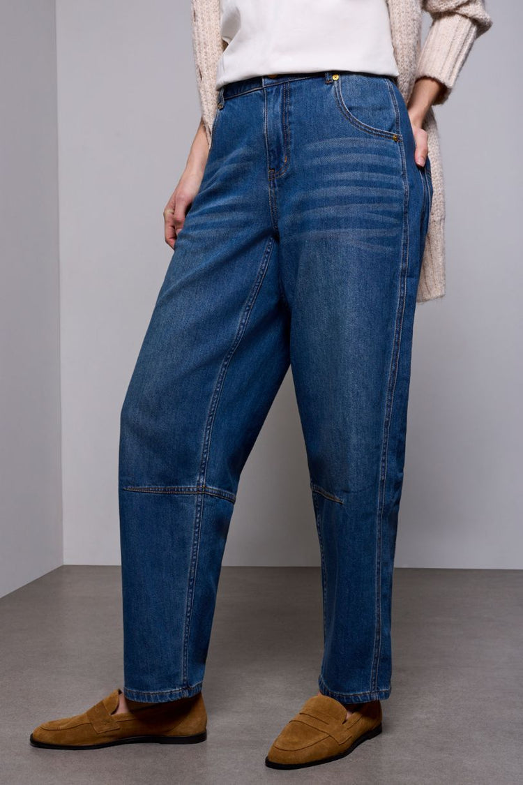 TRIBA JEANS BARREL BLUE THREAD