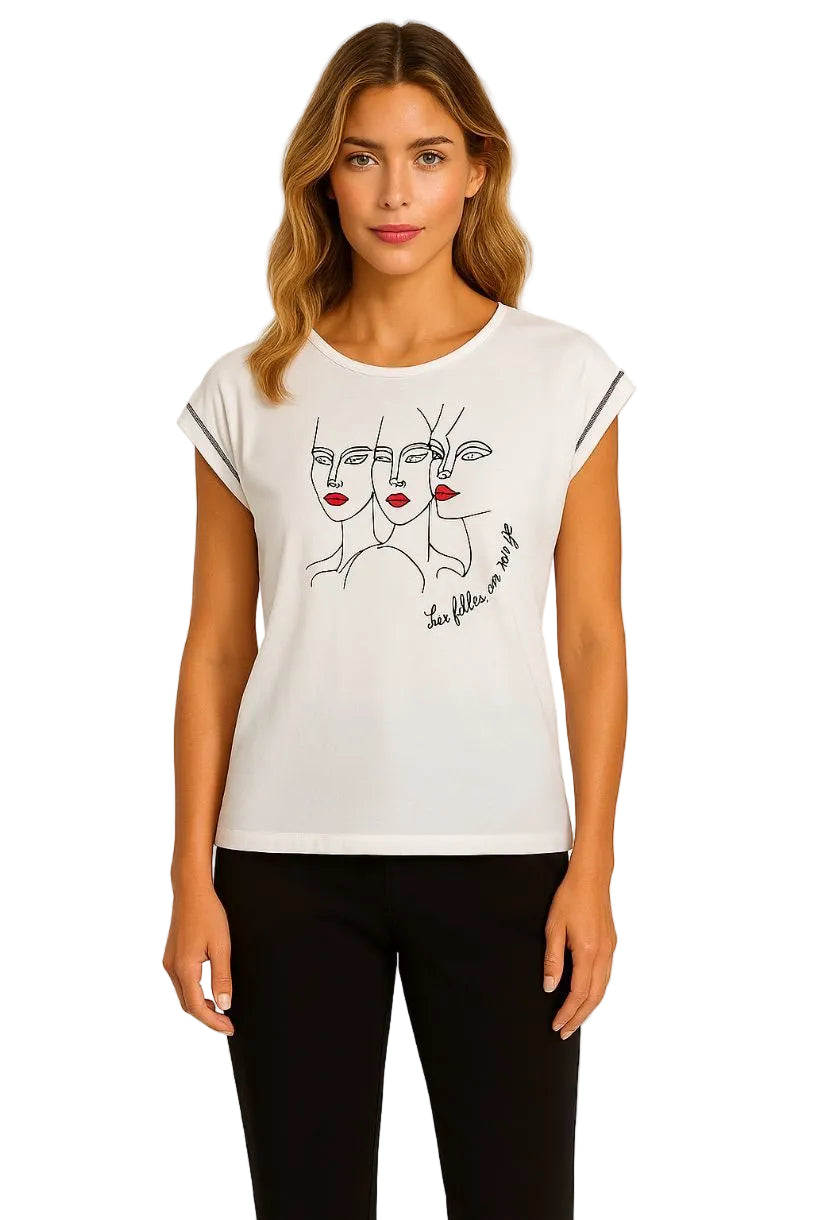 T-SHIRT LES FILLES EN ROUGE
