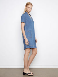 ROBE-CHEMISIER EN JEANS TOUTE SIMPLE