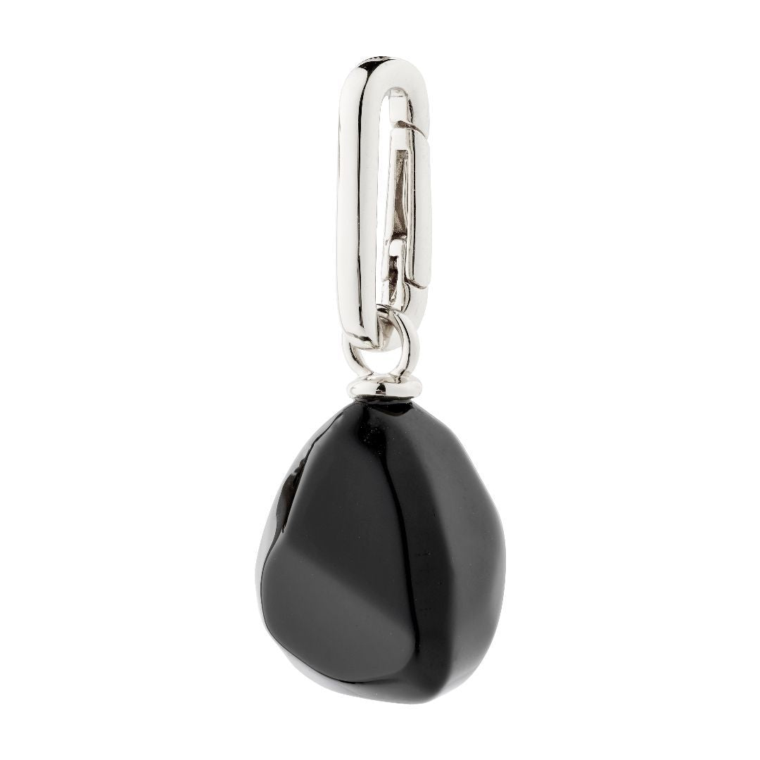 BRELOQUE PENDENTIF EN AGATE NOIRE