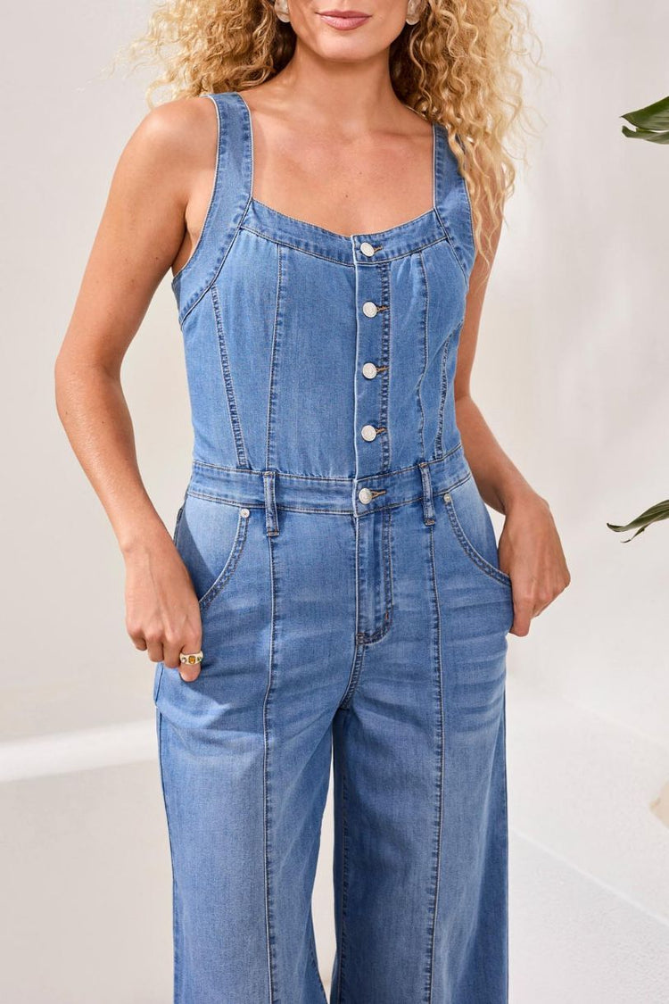 JUMPSUIT EN JEANS TRIBAL FÉMINIE & SEXY