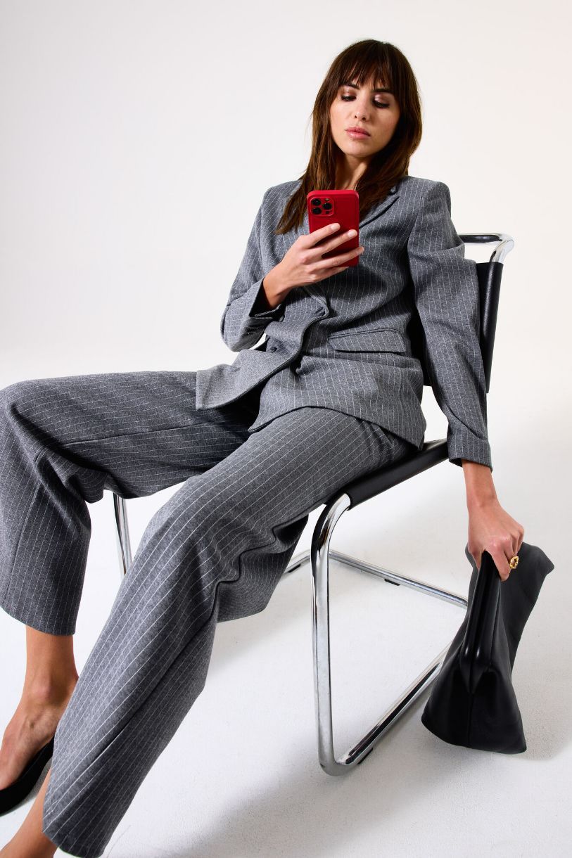 PANTALON LARGE NUAGE GRIS