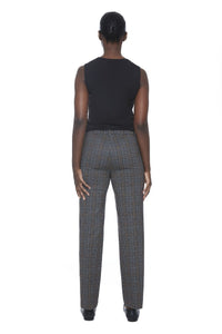 ILTM PANTALON PLAID PONTE STRAIGHT LEG
