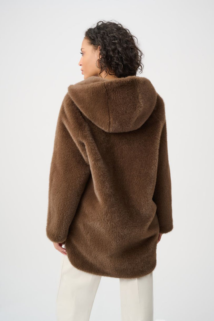 JOSEPH RIBKOFF MANTEAU FAUSSE FOURRURE