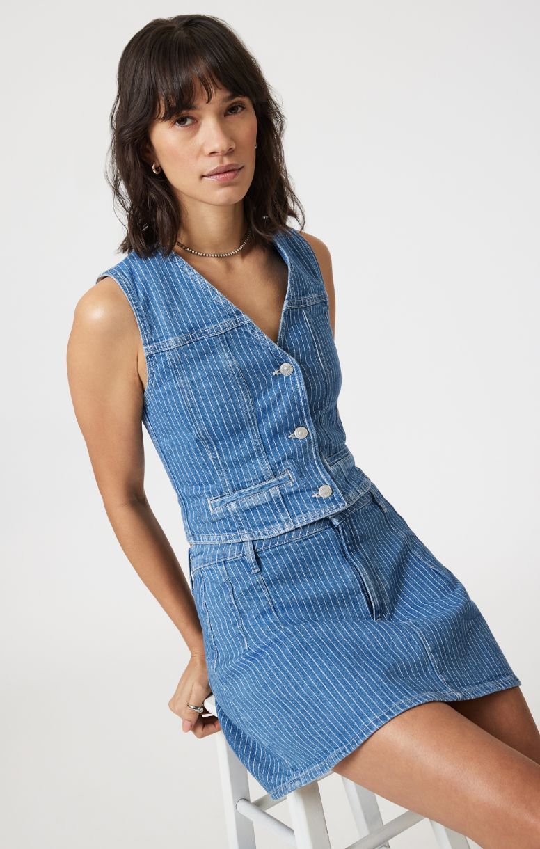 JUPE DE JEANS SUMMER BLUE STRIPE