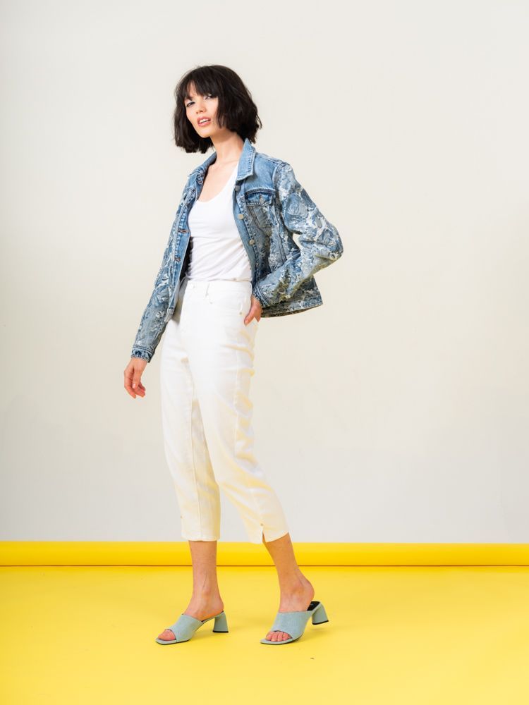 JACKET DE JEANS PORTER UNE OEUVRE D'ART