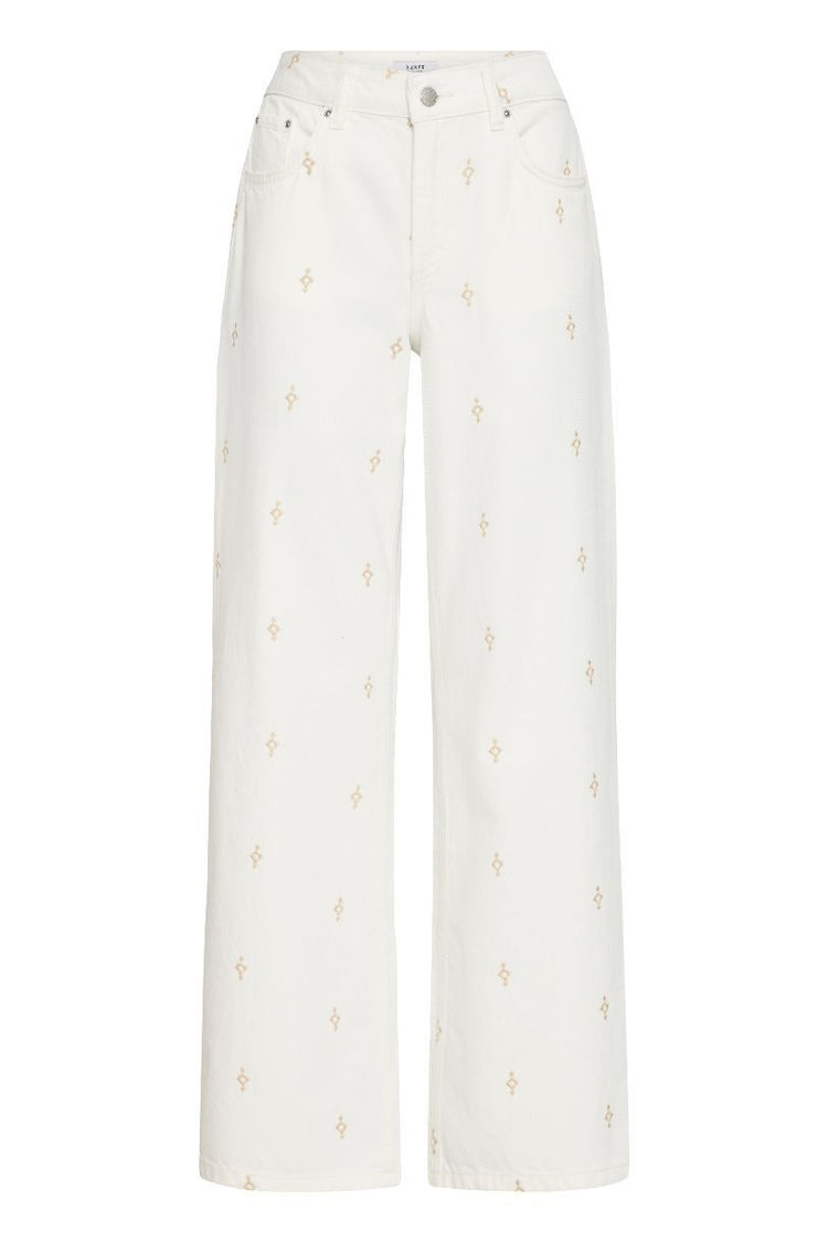 JEANS DROIT KIMU ET SON ORNEMENT