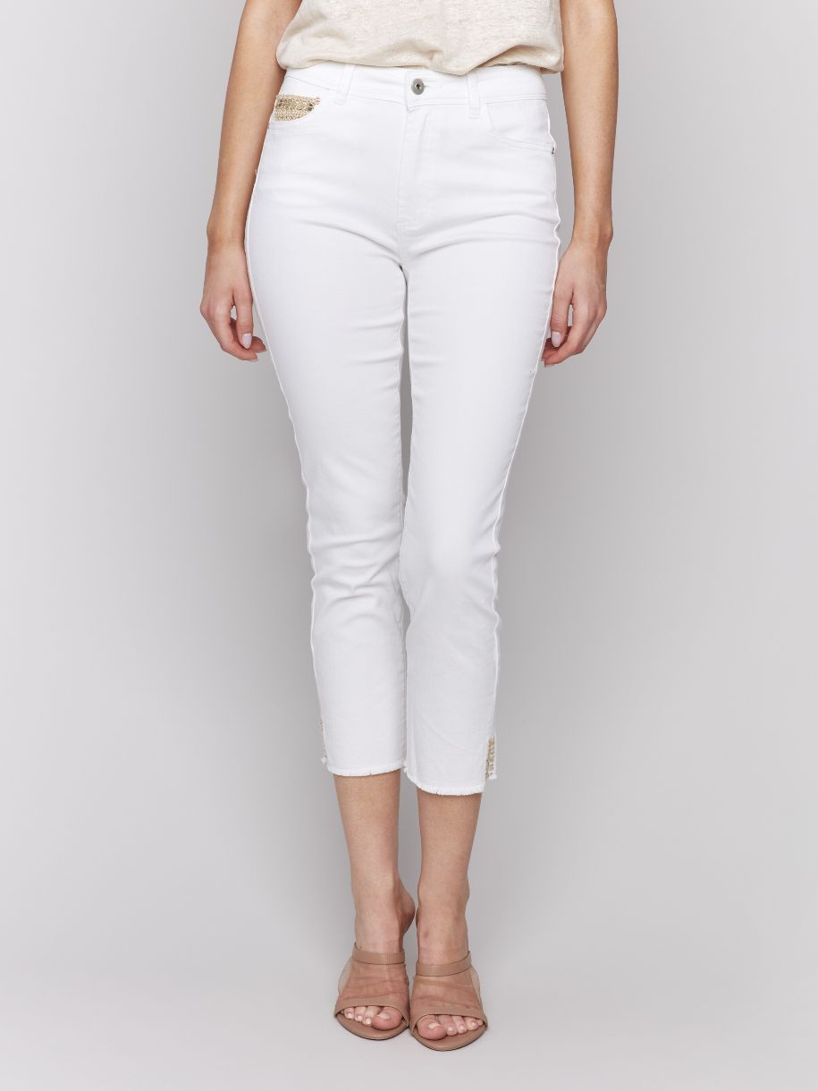 JEANS CROCHET DORÉ
