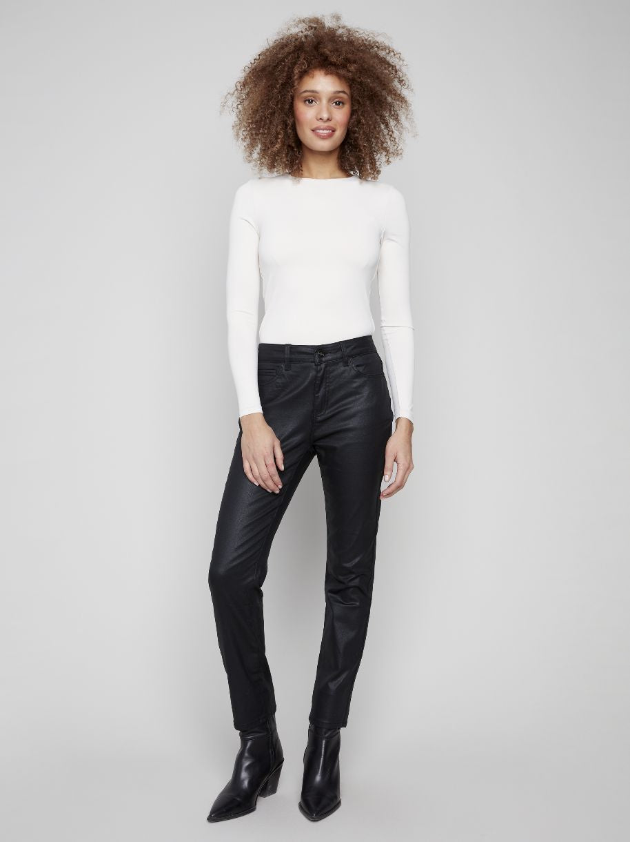 PANTALON EN CUIRETTE ÉTROIT CHARLIE B