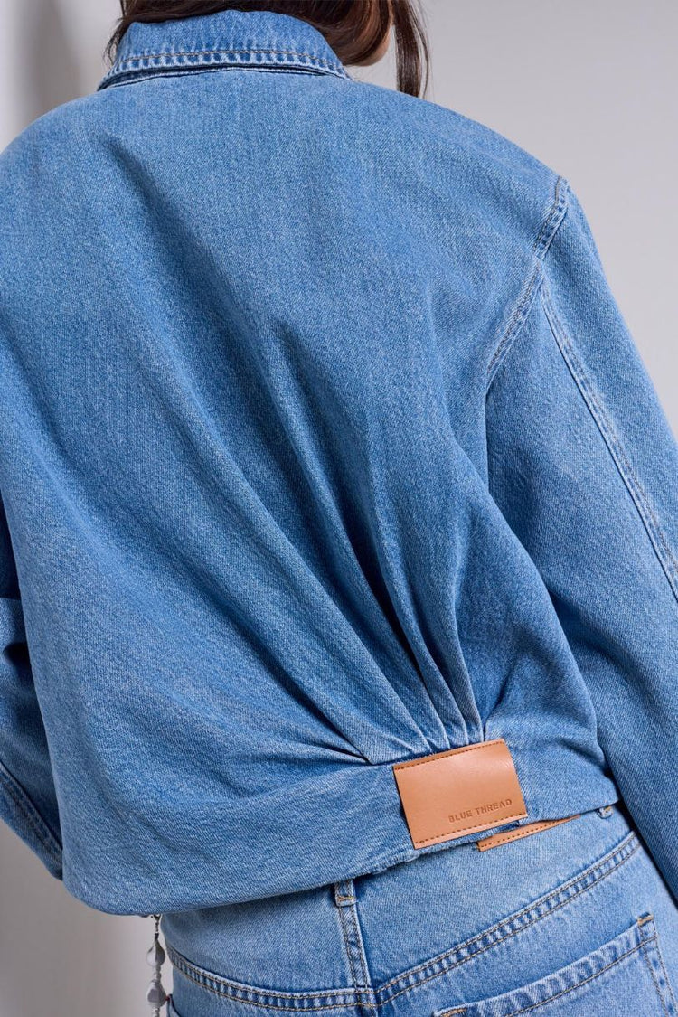 TRIBAL JACKET BUBBLE BLUE THREAD