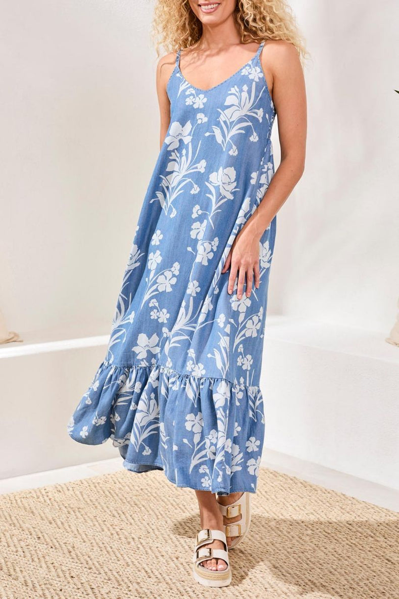 ROBE DU DENIM & DES FLEURS