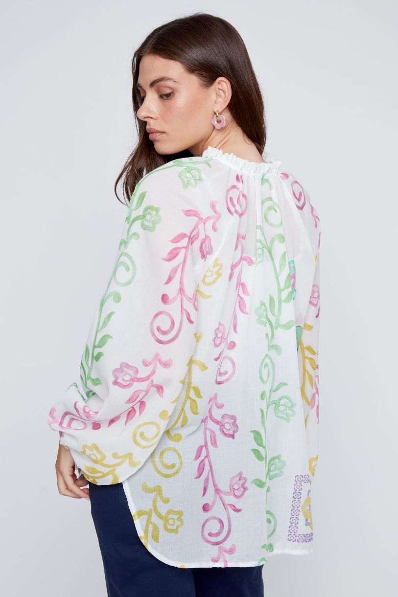 BLOUSE PEINTURE AUX DOIGTS