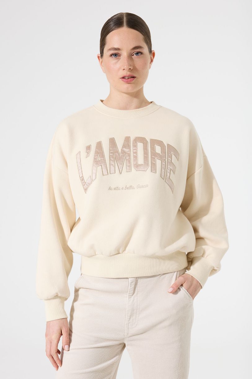 CHANDAIL EN COTON OUATÉ L'AMORE
