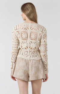 CARDIGAN MÉLANGE D'AVOINE