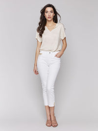 JEANS CROCHET DORÉ