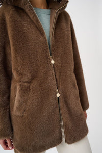 JOSEPH RIBKOFF MANTEAU FAUSSE FOURRURE