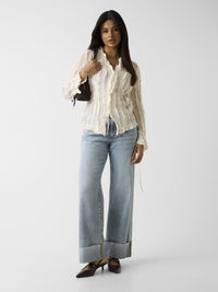 JEANS GUESS WIDE LEG REY CORTEZ BLUE